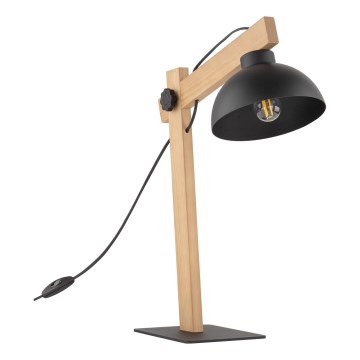 Tafellamp OSLO 1xE27/15W/230V grenen/zwart