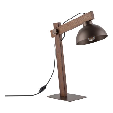 Tafellamp OSLO 1xE27/15W/230V walnoot/bruin