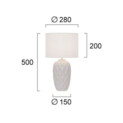 Tafellamp PINEAPLE 1xE27/40W/230V wit