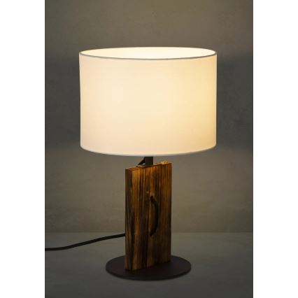 Tafellamp PINUS 1xE27/40W/230V wit/hout