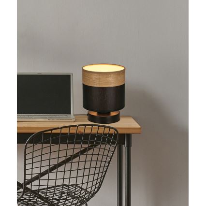 Tafellamp PORTO 1xE27/60W/230V zwart/bruin