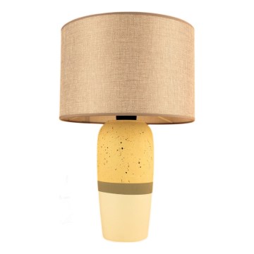 Tafellamp RAMZES 1xE27/40W/230V beige/geel