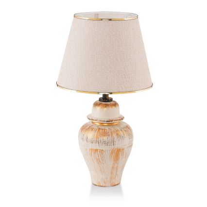Tafellamp RAMZES 1xE27/40W/230V crème/goud