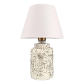 Tafellamp RAMZES 1xE27/40W/230V wit/beige