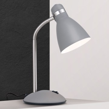 Tafellamp SCHOOL 1xE27/40W/230V grijs/mat chroom