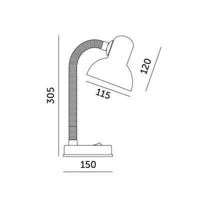 Tafellamp SMIESZEK 1xE27/40W/230V groen