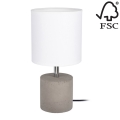 Tafellamp STRONG ROUND 1xE27/25W/230V beton - FSC-gecertificeerd