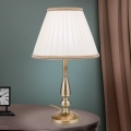 Tafellamp TONIA 1xE27/60W/230V diameter 30 cm wit/brons