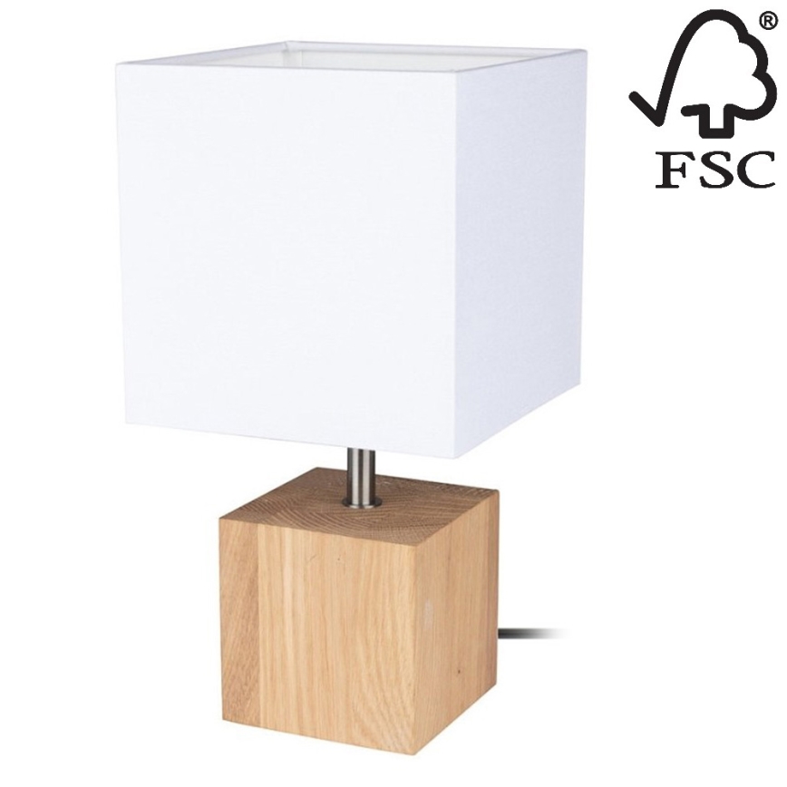 Tafellamp TRONGO SQUARE 1xE27/25W/230V - FSC-gecertificeerd