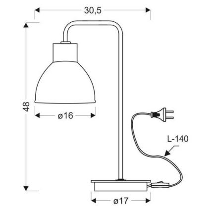 Tafellamp VARIO 1xE27/60W/230V