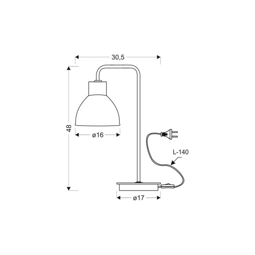 Tafellamp VARIO 1xE27/60W/230V