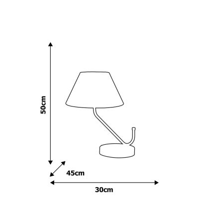 Tafellamp VICTORIA 1xE27/60W/230V wit