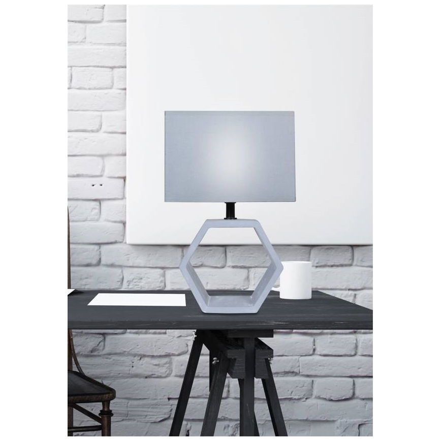 Tafellamp VIDAL 1xE27/40W/230V grijs