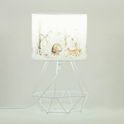 Tafellamp voor kinderen KIDS ROOM 1xE27/60W/230V Ø 18 cm – met dierenmotief
