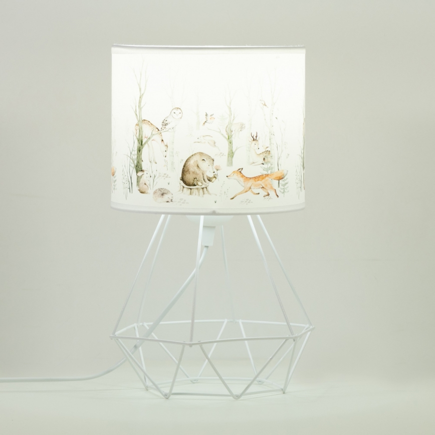 Tafellamp voor kinderen KIDS ROOM 1xE27/60W/230V Ø 18 cm – met dierenmotief