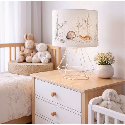 Tafellamp voor kinderen KIDS ROOM 1xE27/60W/230V Ø 18 cm – met dierenmotief