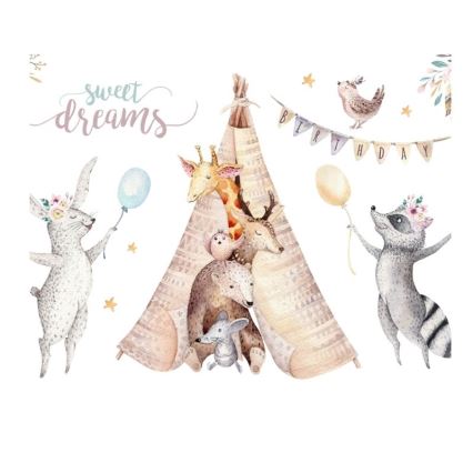 Tafellamp voor kinderkamer KIDS ROOM 1xE27/60W/230V Ø 18 cm met schattige diertjes