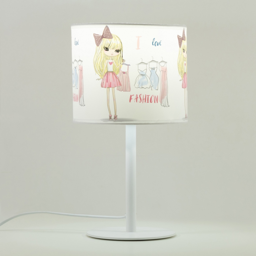 Tafellamp voor meisjes GIRLS VIBES 1xE27/60W/230V Ø 18 cm Ik hou van mode