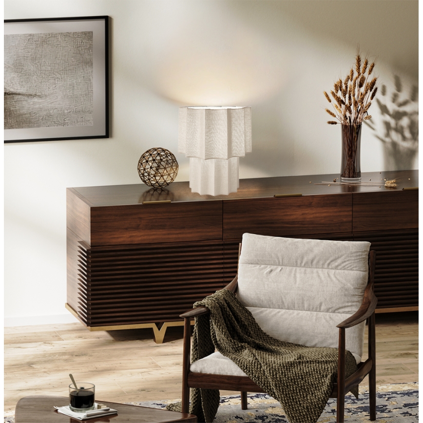 Tafellamp WAVY 1xE27/14W/230V beige