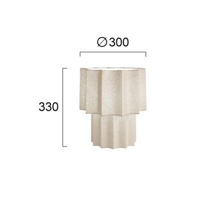 Tafellamp WAVY 1xE27/14W/230V beige