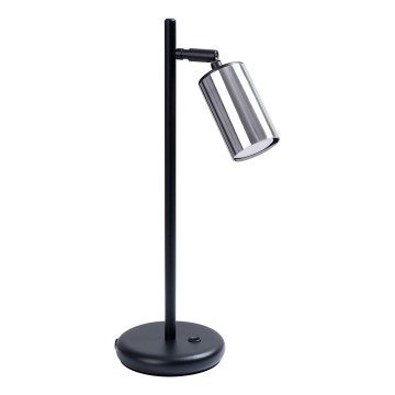 Tafellamp WINX 1xGU10/10W/230V zwart/glanzend chroom
