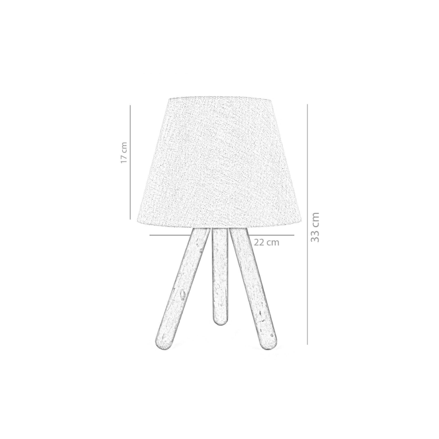 Tafellamp WOOD 1xE27/60W/230V blauw