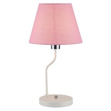 Tafellamp YORK 1xE14/60W/230V roze/wit