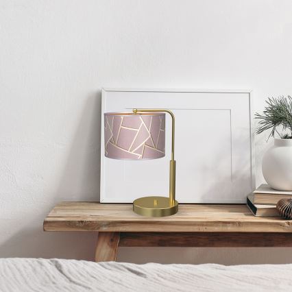 Tafellamp ZIGGY 1xE27/60W/230V roze/goud