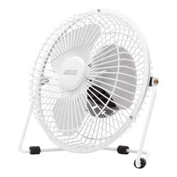Tafelventilator 1,75W/5V USB Ø 18 cm wit