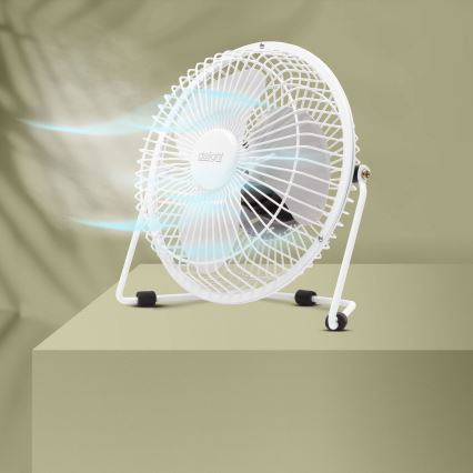 Tafelventilator 1,75W/5V USB Ø 18 cm wit