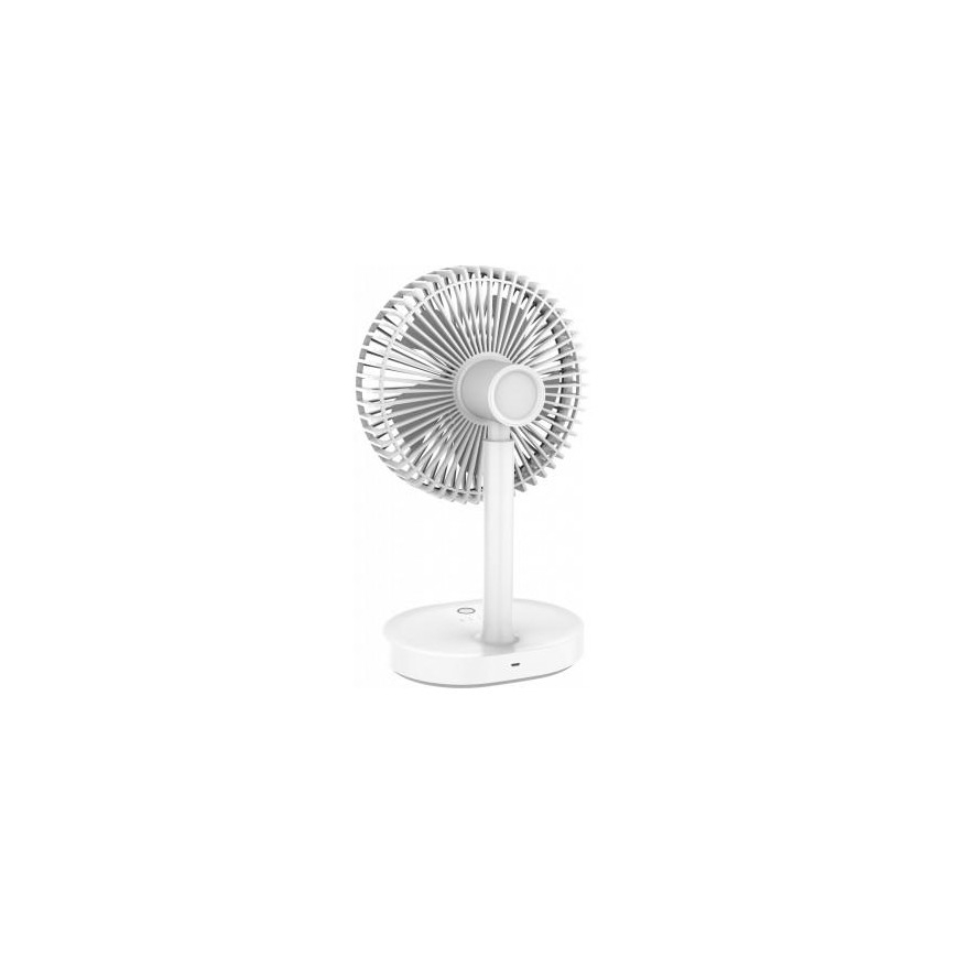 Draagbare tafelventilator met oplaadbare batterij en LED-lamp 3000mA/3,7V microUSB