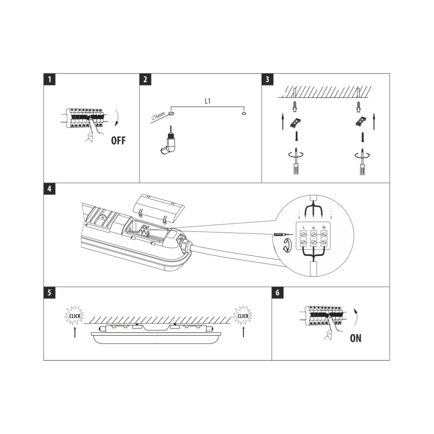 Technisch LED TL-armatuur LED/48W/230V 4200K 150 cm IP65