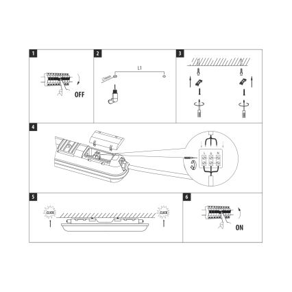 Technische LED-TL-armatuur 36W/230V 4200K 120 cm IP65