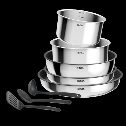 Tefal - 9-delige INGENIO COOK kookset van roestvrij staal