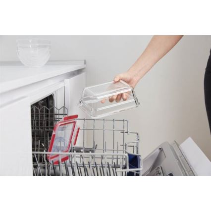 Tefal - Bewaarcontainer 0,85 l MSEAL GLASS rood/glas