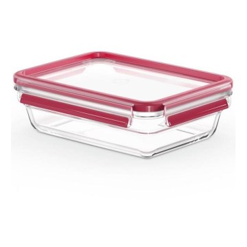 Tefal - Bewaarcontainer 1,1 l MSEAL GLASS rood/glas