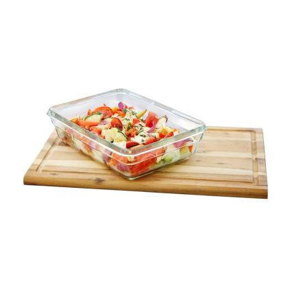 Tefal - Bewaarcontainer voor levensmiddelen 3 l MSEAL GLASS rood/glas
