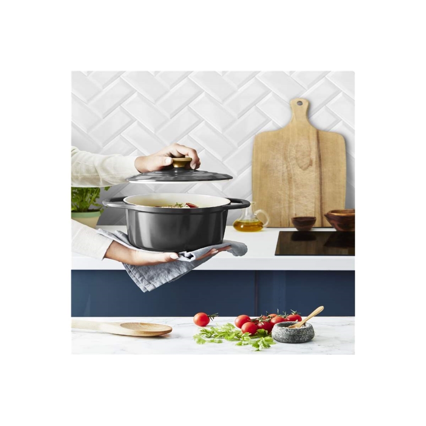 Tefal - Braadpan met een deksel AIR 20 cm antraciet