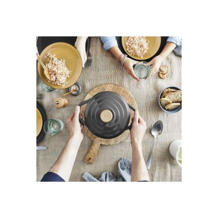 Tefal - Braadpan met een deksel AIR 20 cm antraciet