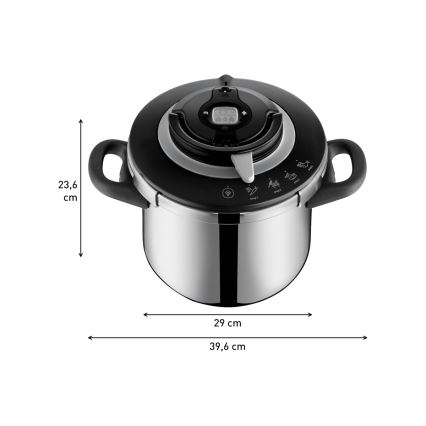 Tefal - Snelkookpan 8 l CLIPSO+ CHEF roestvrij staal