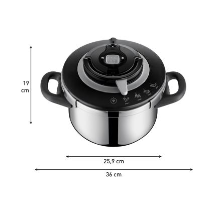 Tefal - Snelkookpan 4,5 l CLIPSO+ CHEF roestvrij staal