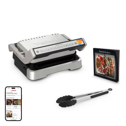 Tefal - Contactgrill OPTIGRILL 2-in-1 2100W/230V roestvrij staal
