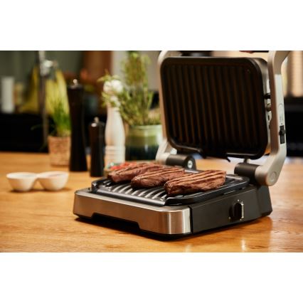 Tefal - Contactgrill OPTIGRILL 2100W/230V mat chroom