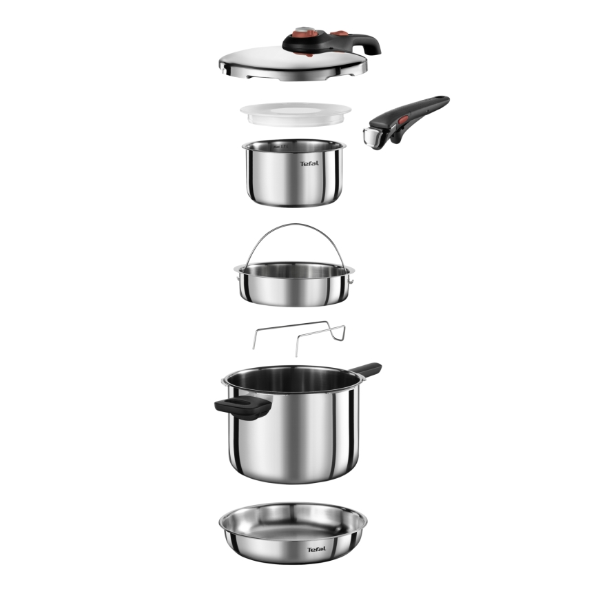 Tefal - Drukpan 6 l SECURE TRENDY + 5-delige set INGENIO EMOTION