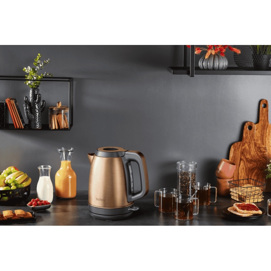 Tefal - Elektrische waterkoker COPPERTINTO 1,7 l 2400 W/230 V
