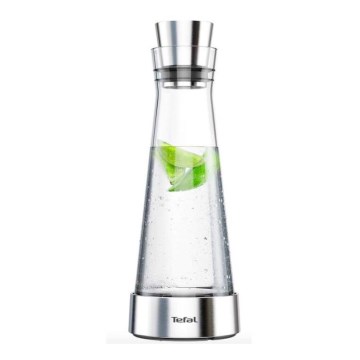 Tefal - Glazen koelkaraf FLOW SLIM 1 l roestvrij/glas