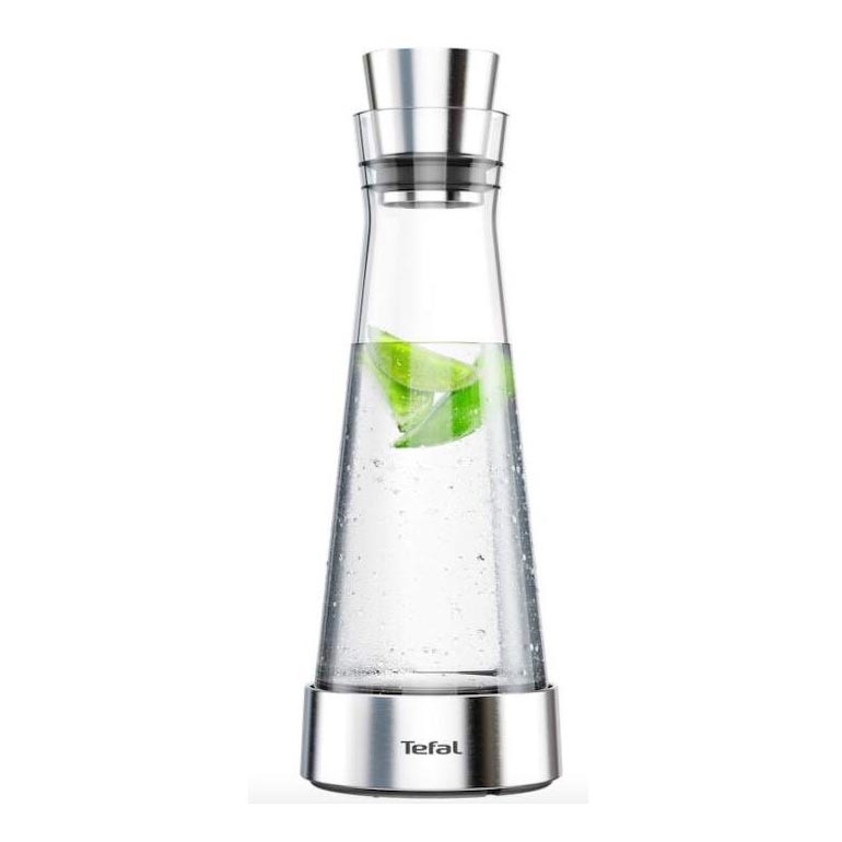 Tefal - Glazen koelkaraf FLOW SLIM 1 l roestvrij/glas