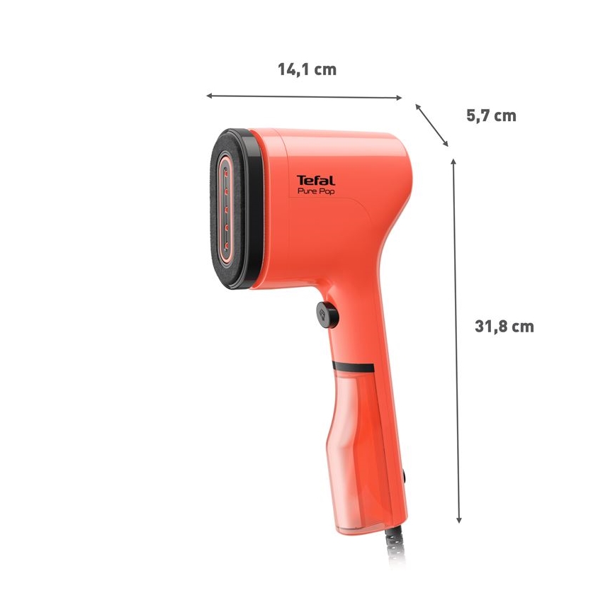 Tefal - Handbediende kledingstomer PURE POP 1300W/230V rood