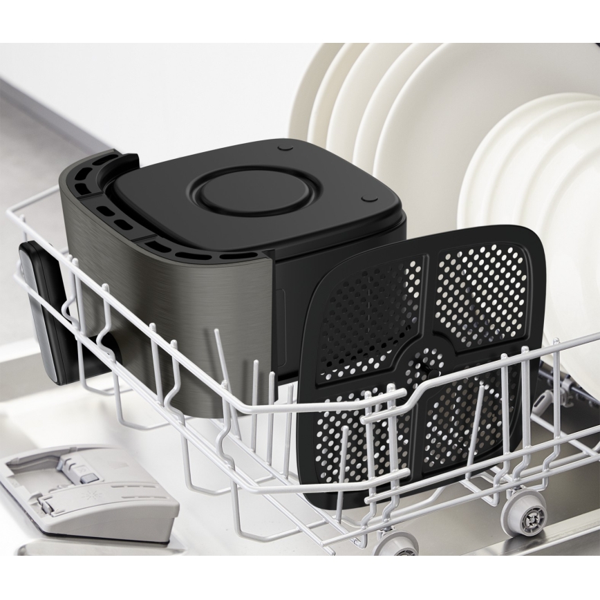 Tefal - Heteluchtfriteuse 5 l EASY FRY SILENCE COAL 1400-1670W/230V