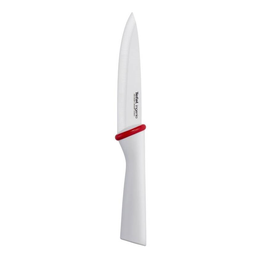 Tefal - Universeel keramisch mes INGENIO 13 cm wit/rood